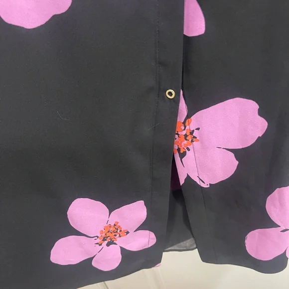 NWT- Kate Spade Black Dress with Pink Floral Design - Picture 12 of 12